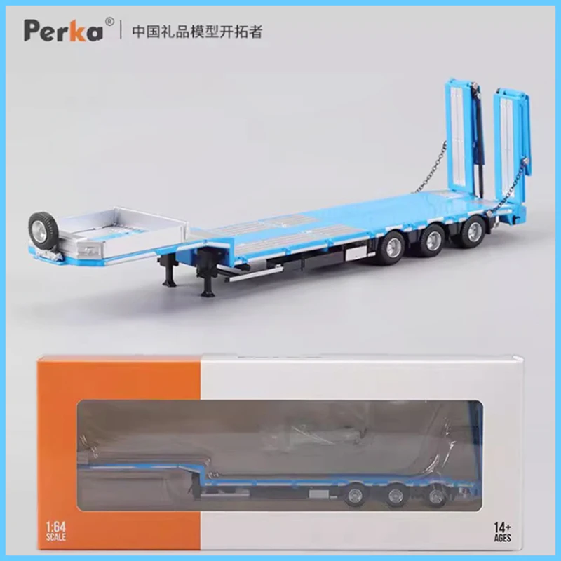 

Perka Model 1:64 Flatbed Trailer Heavy Truck Trailer Alloy Car Model Static Decoration Collectibles Gift Toys