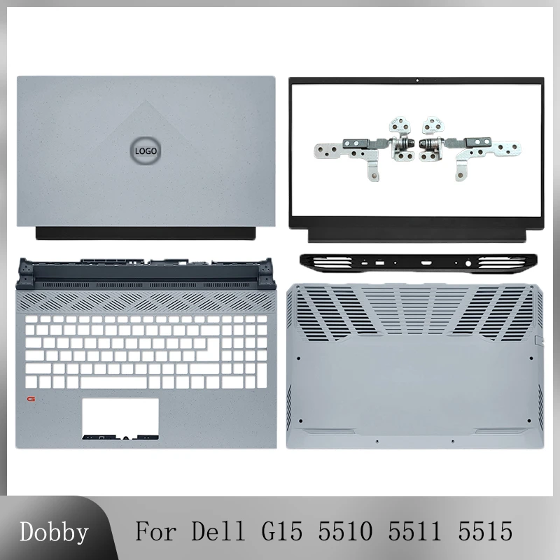 

NEW Original For Dell G15 5510 5511 5515 Laptop LCD Back Cover Front Bezel Hinges Palmrest Upper Cover Bottom Case Replacement