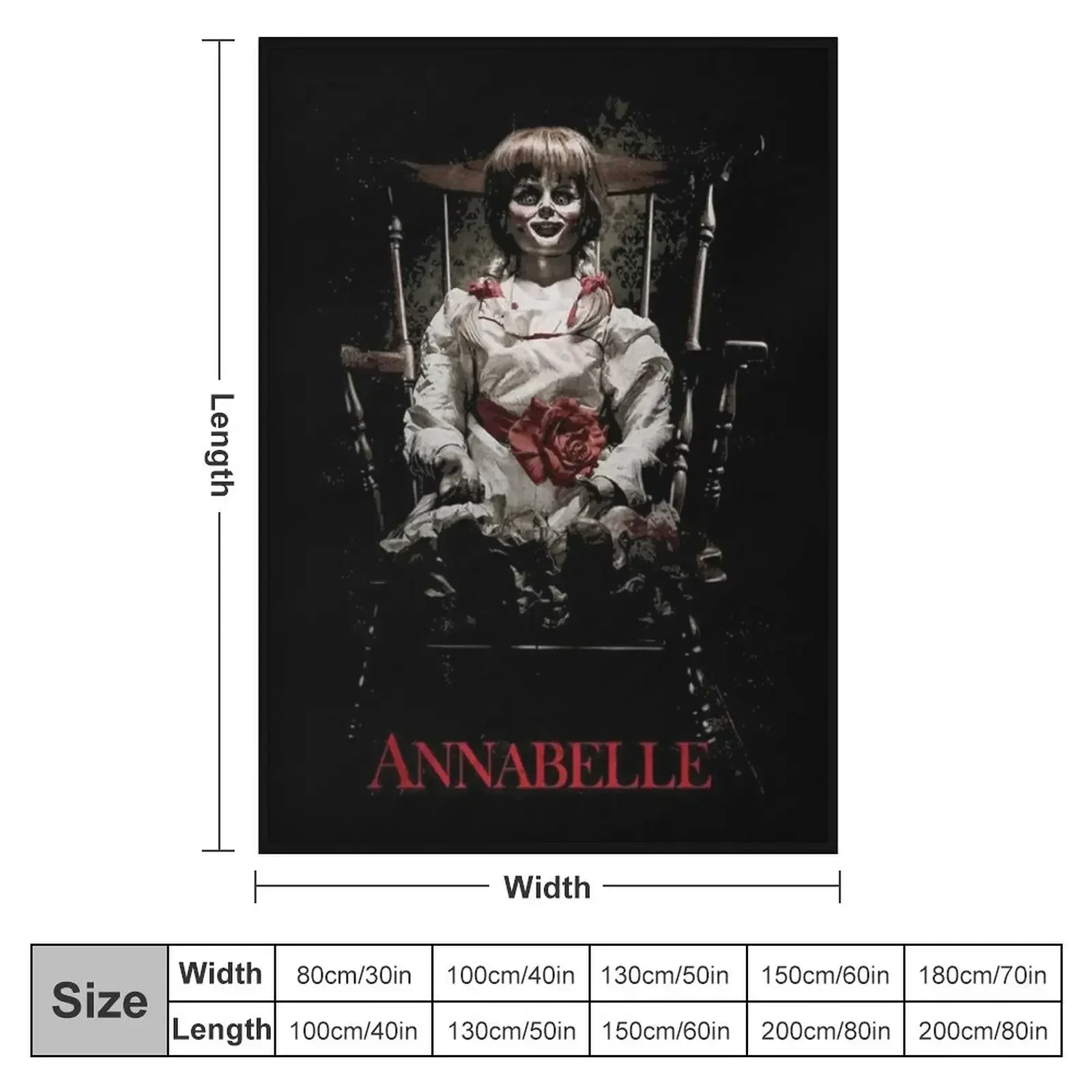 New A Girl Who Loves Demon Annabelle Creation The Haunted Doll Cool Gifts Throw Blanket Heavy Sofa Quilt Stuffeds Blankets