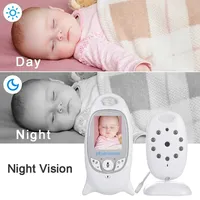 LED Temperature Babi Nanny Camera  Baby Monitor Camera VB601 Wireless Babysitter 2 Way Talk Night Vision IR 8 Lullabies Video