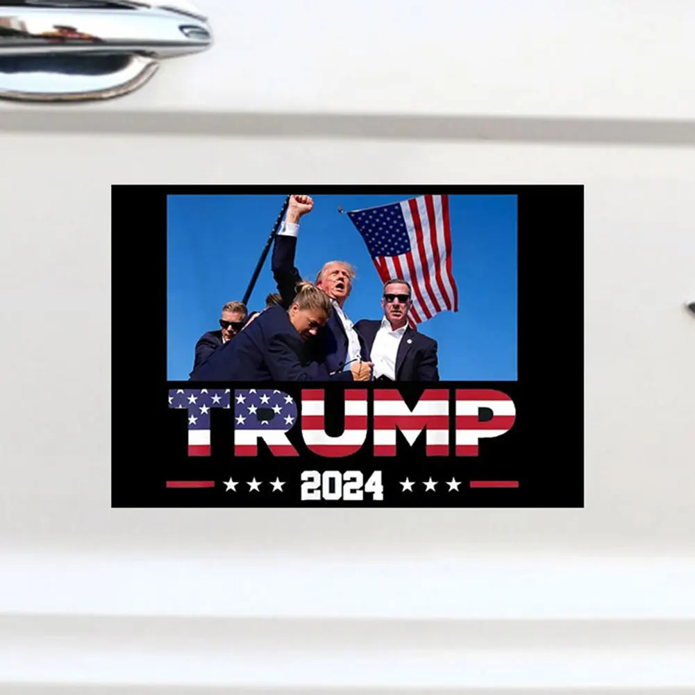 10pcs Trump Assassination Stickers Trump Fight 2024 Sticker Trump Survived Fight Strong Car Stickers for Car Truck SUV Laptop