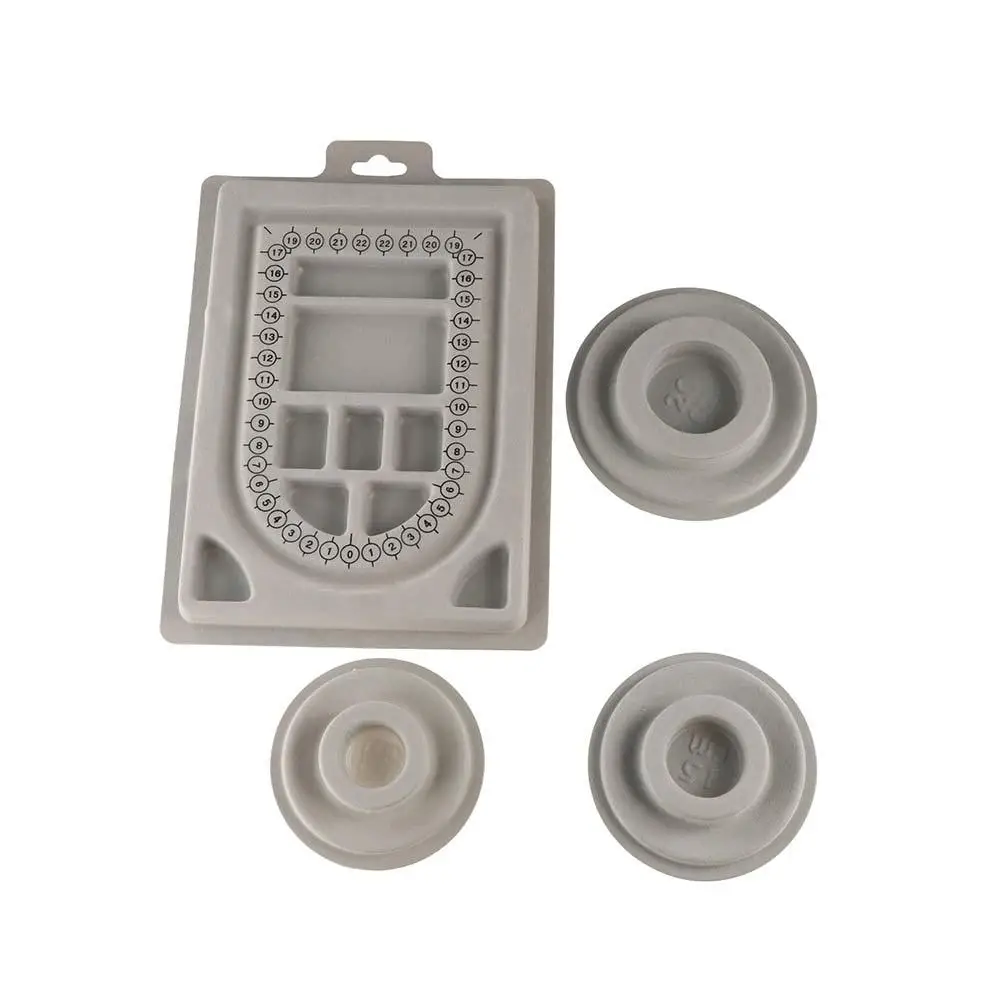 Tray Necklace Beading Tray Multi-functional Resin Gray Flocked Bead Board Measuring Tool DIY Necklace Tool Jewelry Design Tool