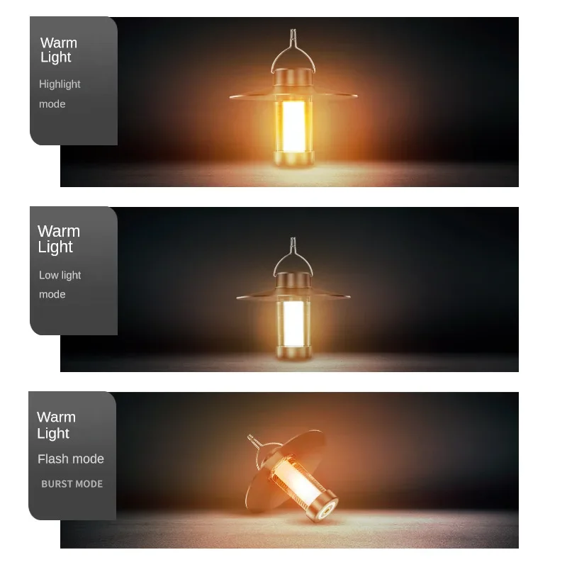 Lámpara de Camping portátil con Base magnética, linterna LED portátil, Faro, 3 modos de iluminación, luz de camping colgante