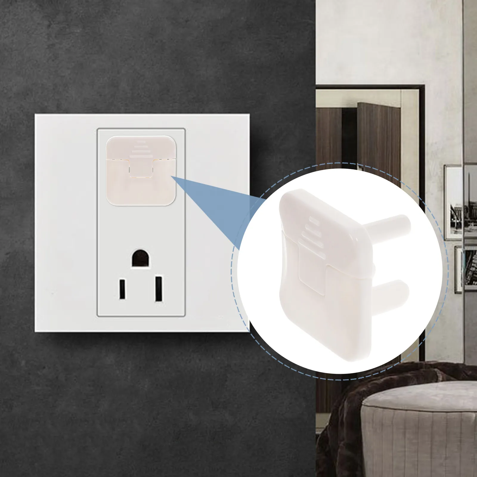 

10 шт. Защитные заглушки для розеток с гладкими краями без заусенцев, легко устанавливаемые, для безопасности детей, для домашнего использования