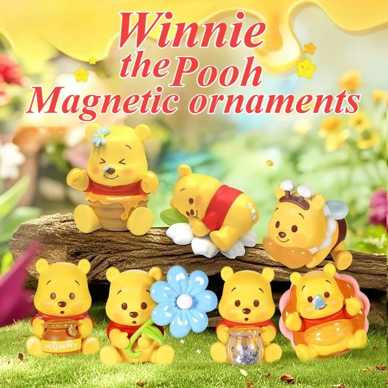 

Winnie The Pooh Honey Hunt Magnetic Pendant Toy Anime Cartoon Pooh Bear Doll Refrigerator Sticker Children's Kawaii Gift
