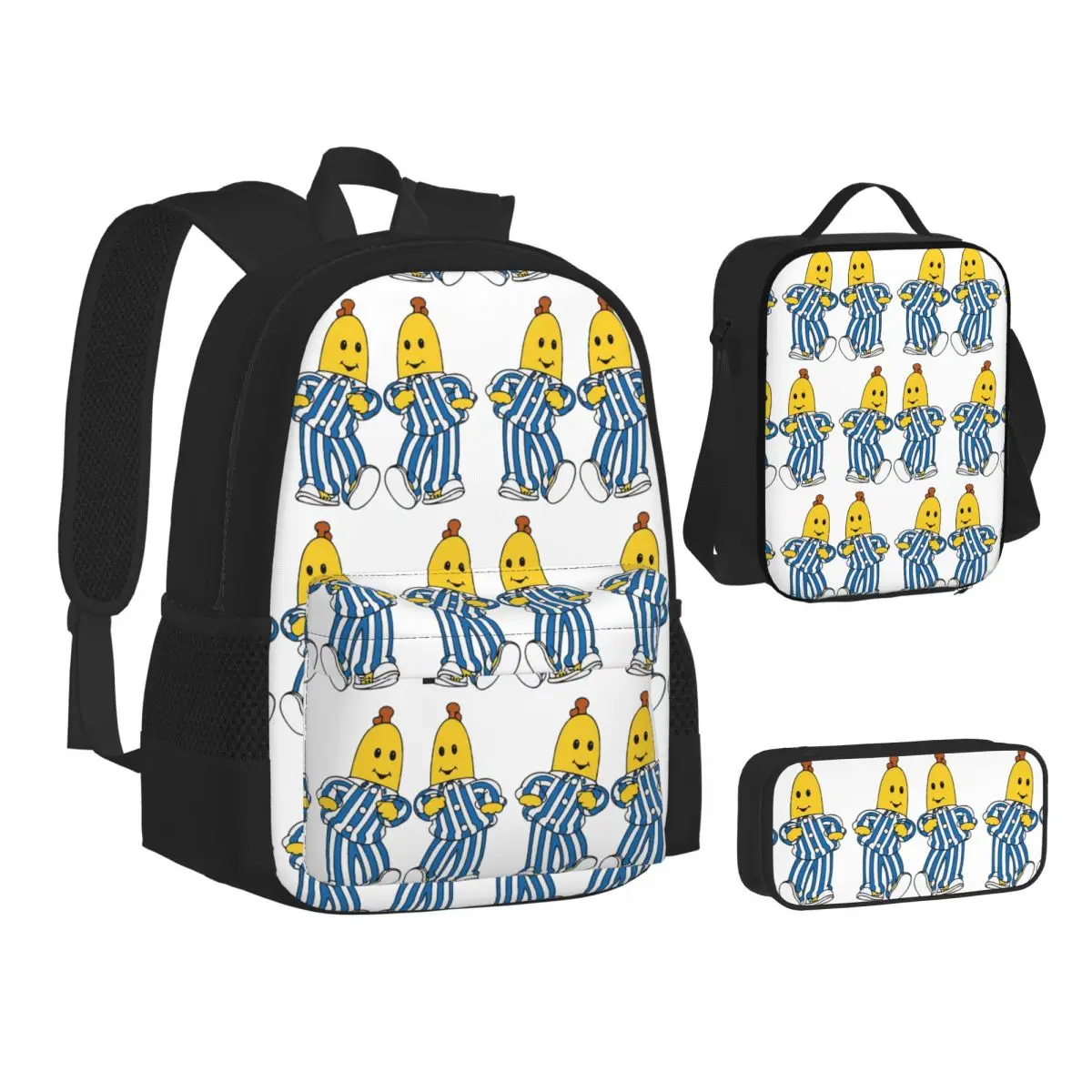 

Bananas In Pyjamas Best Friend Backpacks Students Bookbag School Bags Kids Rucksack Lunch Bag Pen Bag Three-Piece Set