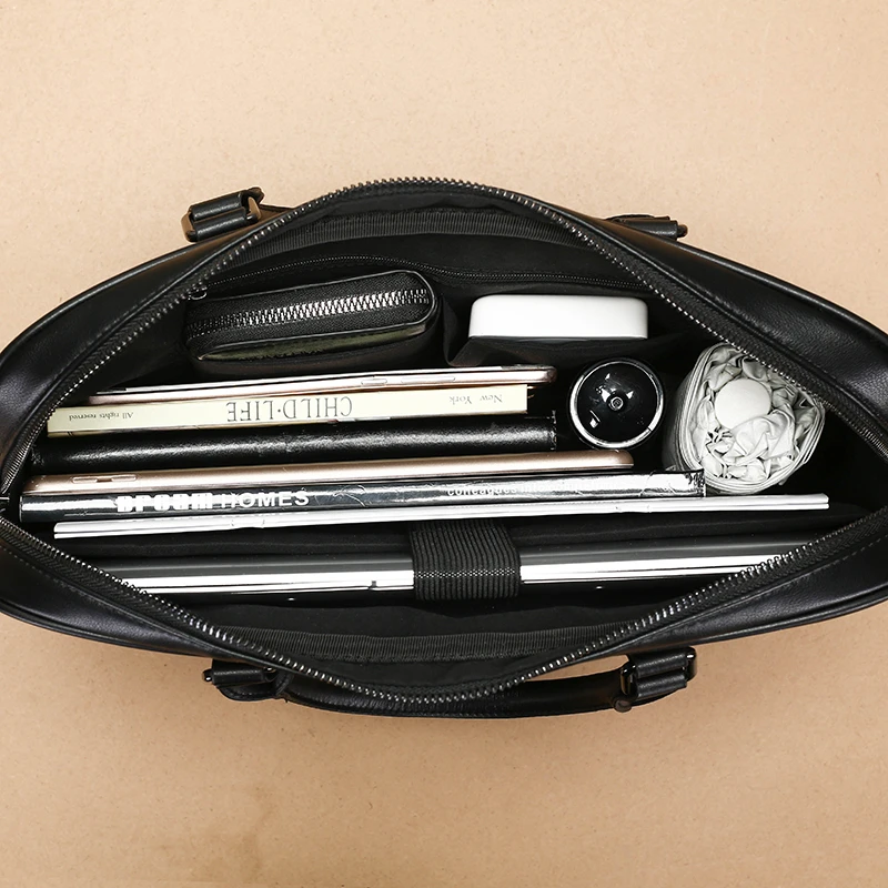 Aktentasche aus echtem Leder für Herren, lässig, einzelne Schultertasche, Umhängetasche, Laptop-Handtasche, Business-Ledertasche, männlich, Ferd