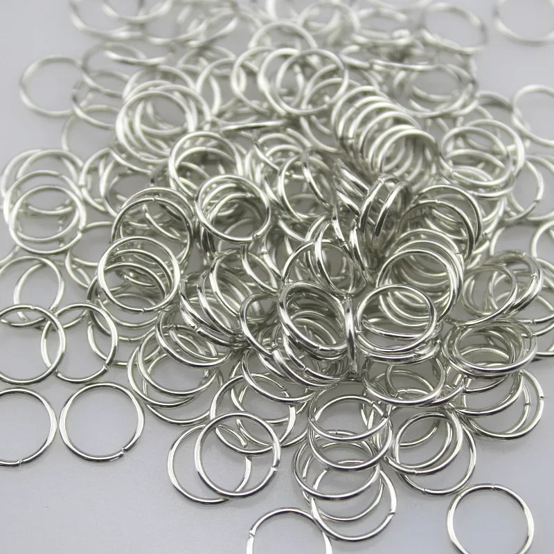 30 teile/los 1.0*15mm Gold Silber Farbe offen runde Einzels ch laufen Sprung Split Ringe für DIY Schmuck Schlüssel bund Halskette Ergebnisse machen