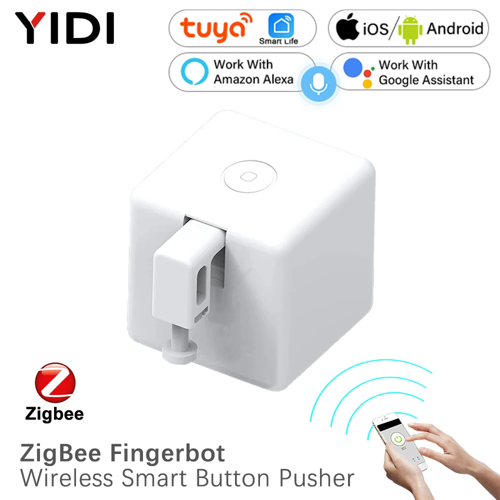 ZigBee Tuya Smart Fingerbot, Wireless Automatic Switch Button Pusher Finger, Smart Life App Voice Control with Alexa Google Home