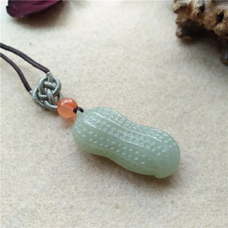 Natural Carved Peanut Pendant Pendant Men's and Women's Fashion and Simplicity