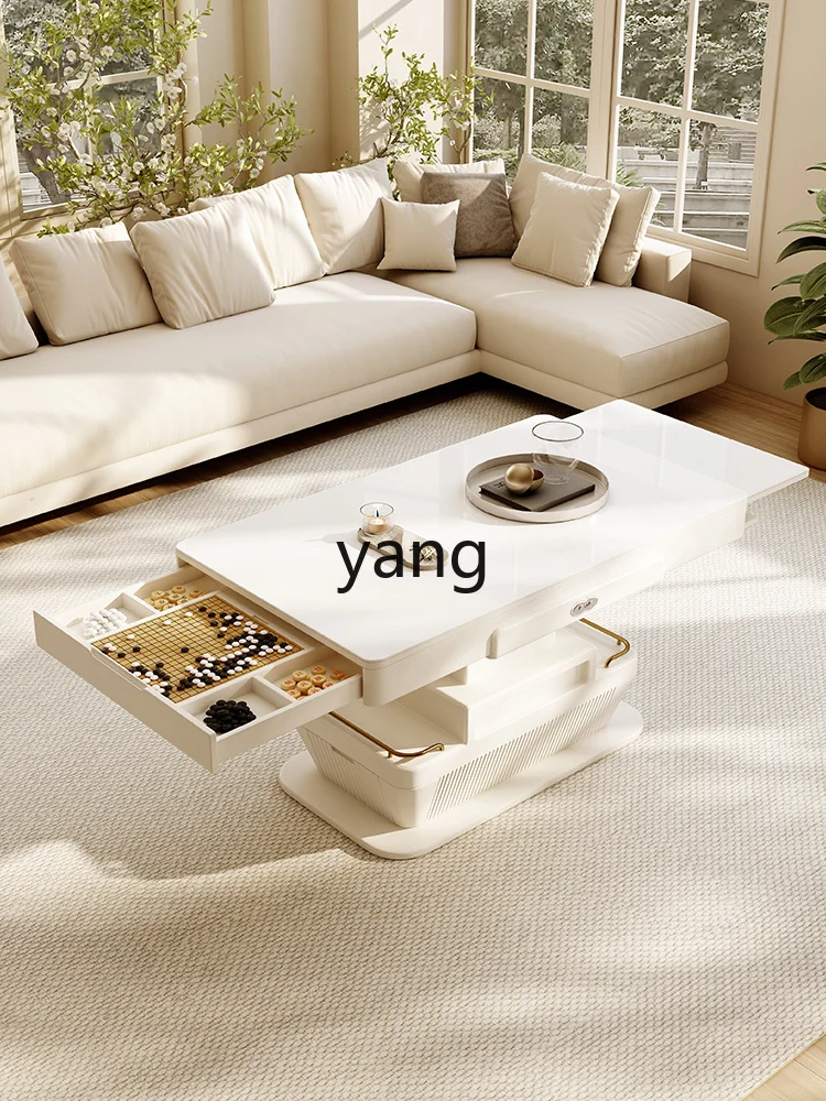 Yhl Folding Table Chess Gaming Table Double-Use Combination Living Room Home Small Apartment Cream