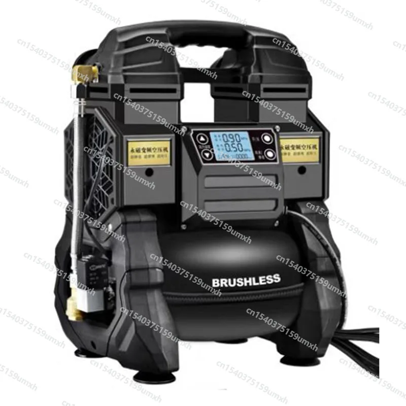 Brushless variable frequency air compressor, oil-free silent air pump, woodworking high-pressure spray painting air compressor