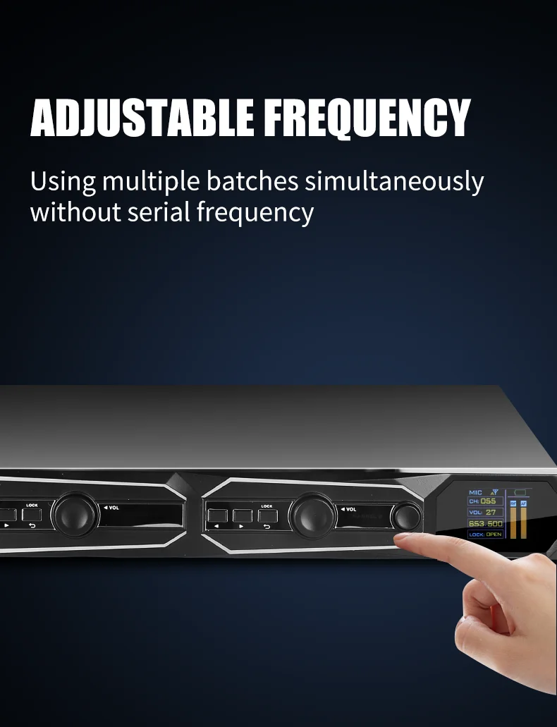 ไมโครโฟนไร้สายแบบไดนามิก TLF Xtuga GA808 ระดับมืออาชีพ พร้อมไฟ RGB UHF ป้องกันเสียงดังสะท้อน ระบบ FM สำหรับคาราโอเกะ การประชุม พร้อมเสาอากาศแบบ Diversity สำหรับ Chu