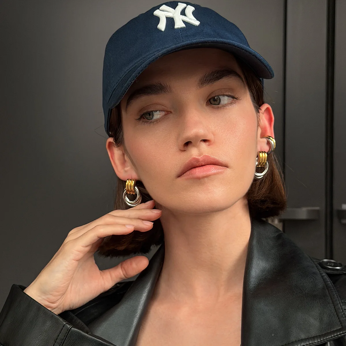 Ear Cuff Stainless Steel Open C Ring Contrast Knot Bold Versatile Durable Comfortable Chic Elegant Jewelry for Women