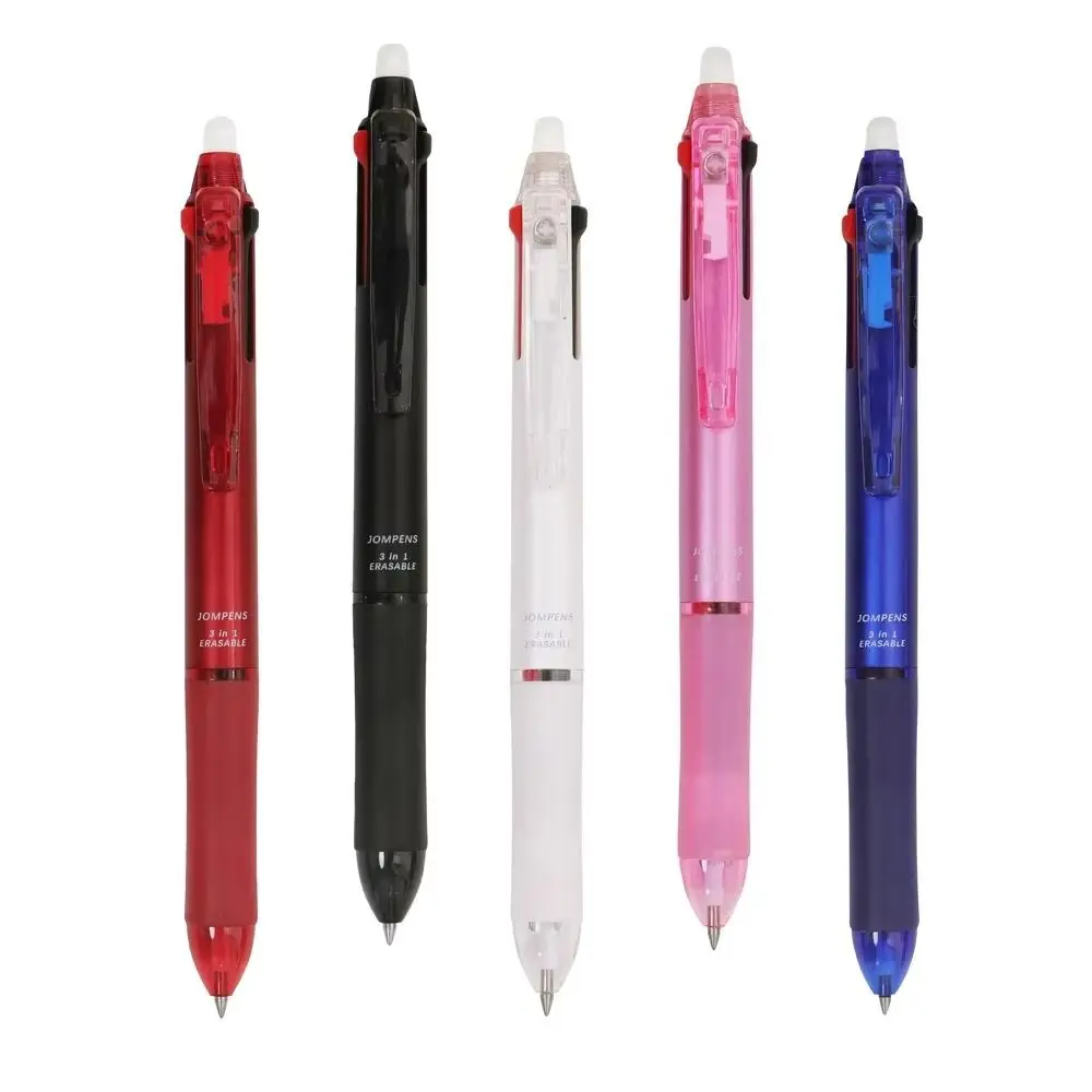 

High Quality 3-in-1 Erasable Pen 0.5mm Tip Black/Blue/Red Ink Multicolor Pen Writing Tool Neutral Pen Gift