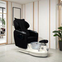 Luxury Modern Professional Throne Nail Manicure Foot Spa Pink Black Electric Pedicure Chair for Salon With Massage