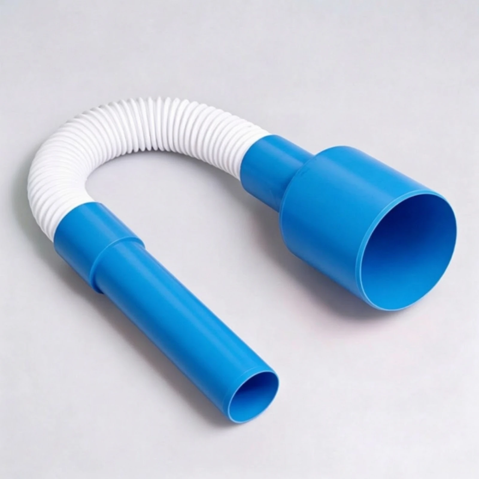 Cistern Test Pipe Shield Curved Pipe with Corrugated Section Rigid for Plumbers, Leak Testing, Bathroom Renovation