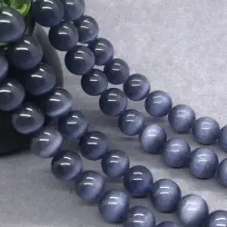 Purple Cats Eye Beads 4-12mm Round Natural Loose Opal Stone Bead Diy for Jewelry