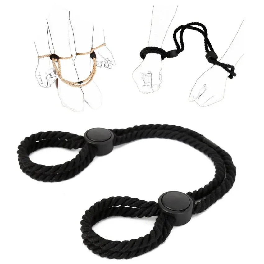 Sexy Rope Handcuffs Soft Wrist Ankle Cuffs Adult Sex Toys Cotton Rope Versatile Self Binding Products Bdsm Fetish Slave Cuffs