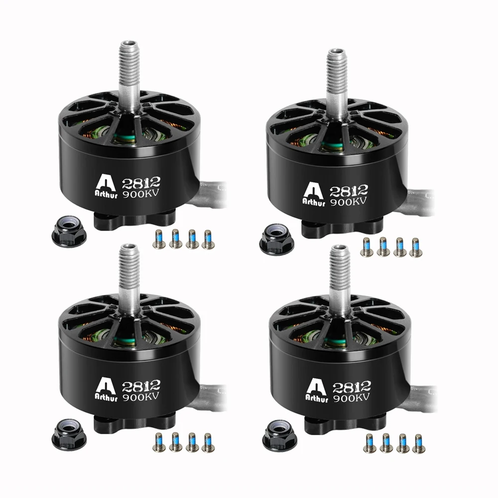 มอเตอร์ FlashHobby Flash Hobby Arthur A2812 2812 KV900 3-6S 1047W BLDC Outrunner สำหรับโดรน RC Fpv อุปกรณ์เสริม 4 ชิ้น/ชุด