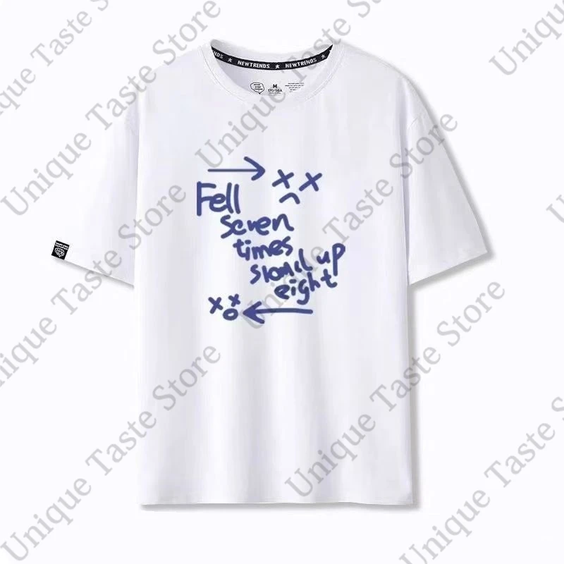 ‌GIRLS BAND CRY T Shirt Harajuku Street Fashion ISERI NINA Same Letter Print T-shirt Anime Cartoon Tops Cotton Short Sleeve Tee