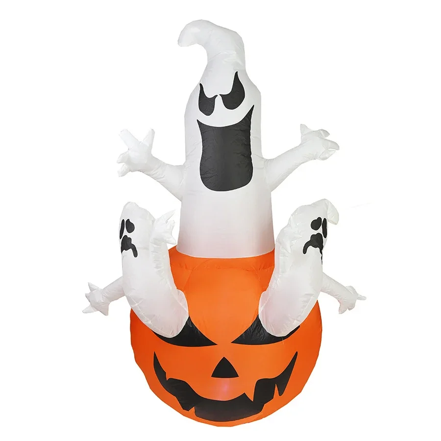 180cm Halloween Inflatable Toys Decorations Scary Ghost Pumkin Inflatable Model with LED Lights Outdoor Garden Party Decor Props