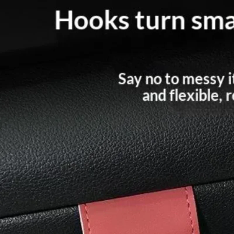 Car Glove Box Purse Hook Universal Hidden Car Hook PU Leather Hanging Hooks Interior Seat Back Hanger Hook Accessories