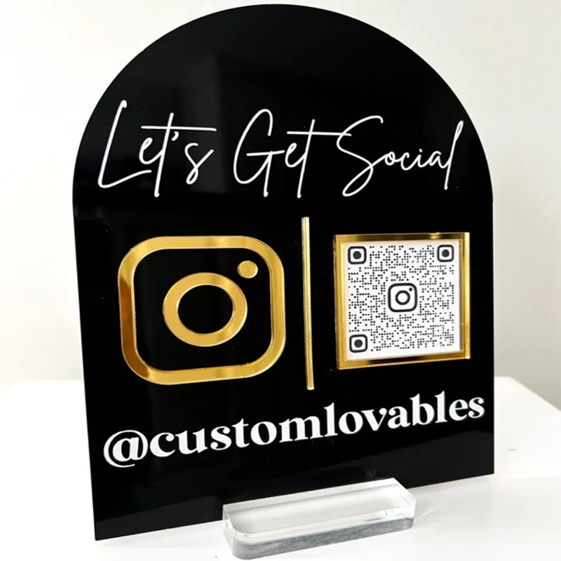 Business Social Media Sign,qr Code Sign For Business,Reception Desk Sign,Instagram Sign,QR Sign,Facebook Sign,Salon Sign