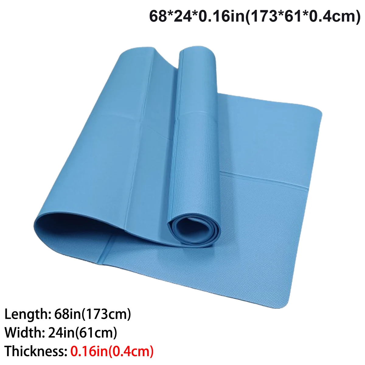 Faltbare Yogamatte, umweltfreundlich, EVA, faltbar, Reise-Fitness-Übungsmatte, 3 mm/4 mm/6 mm dick, für Yoga, Pilates und Bodentraining