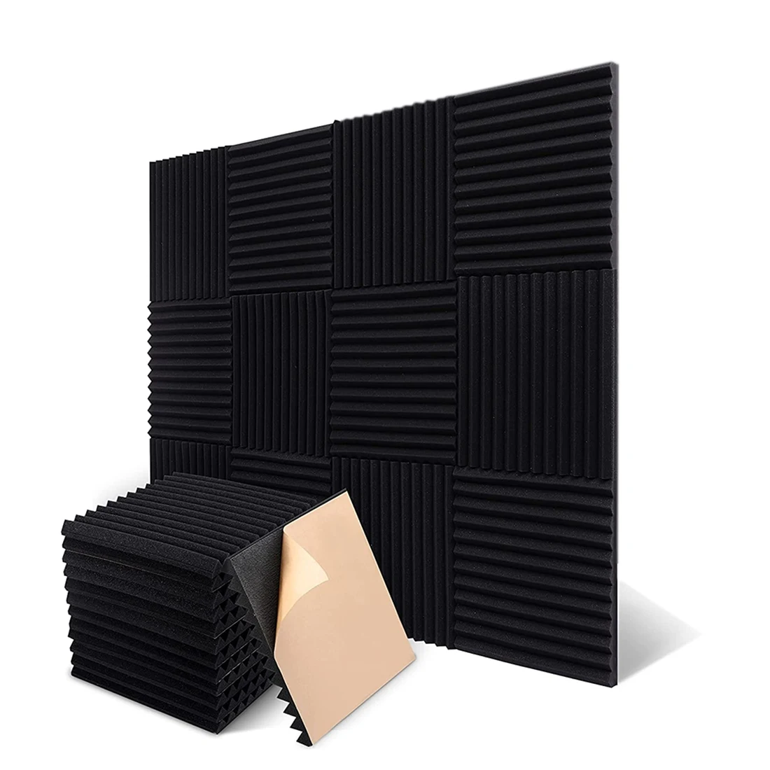 

24 Pack Acoustic Foam Panels Soundproof Studio Foam Acoustic Treatment Foam Sound Insulation Panels Wedge for