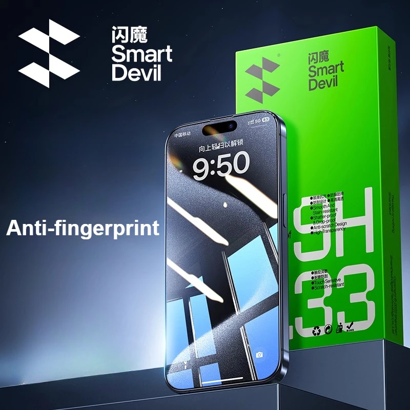 

SmartDevil Anti-fingerprint Screen Protector for iPhone 15 Pro max 14Pro 13 15 Plus Non-full Cover HD Clear Tempered Glass Film