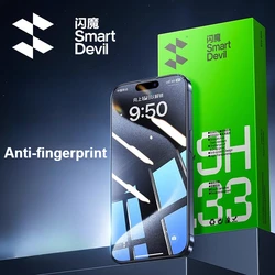 SmartDevil Anti-fingerprint Screen Protector for iPhone 15 Pro max 14Pro 13 15 Plus Non-full Cover HD Clear Tempered Glass Film