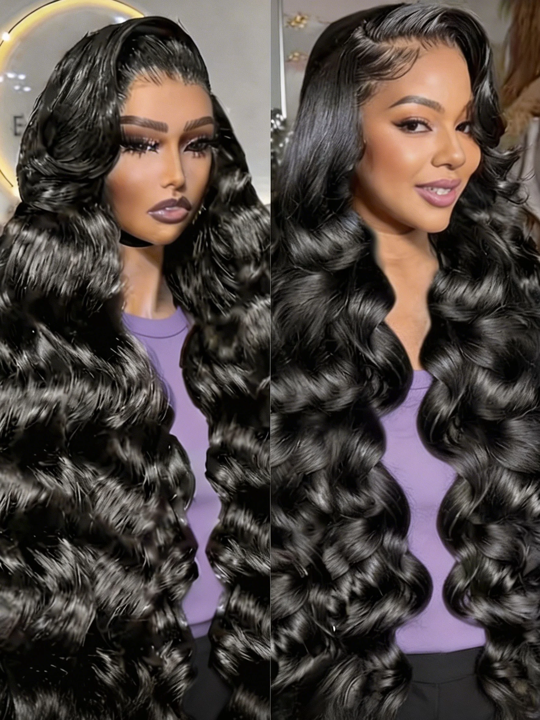 

250 Density Body Wave 13x4 HD Lace Front Wigs Human Hair 52 Inch 13x6 HD Transparent Lace Frontal Brazilian Wigs For Black Women