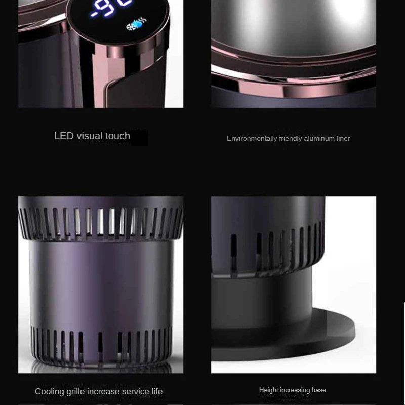 Taza De calefacción caliente y fría para automóvil, 12V, enfriamiento rápido y calentamiento, doble uso, inteligente, Calentador De Taza De leche caliente para automóvil