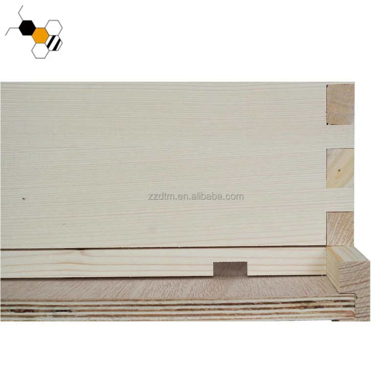 Premium 10-Frame Langstroth Beehive 2-Tier Unfinished Wooden Hive For Beekeepers
