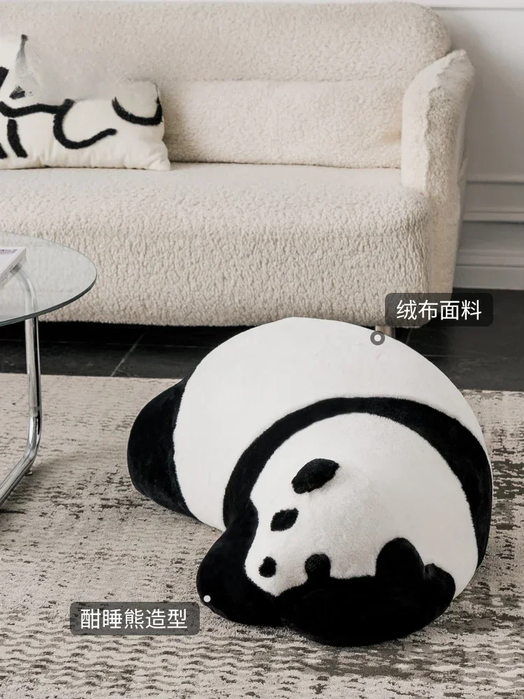 Cute Panda Lazy Sofa Home Leaning Bear Flower Recliner