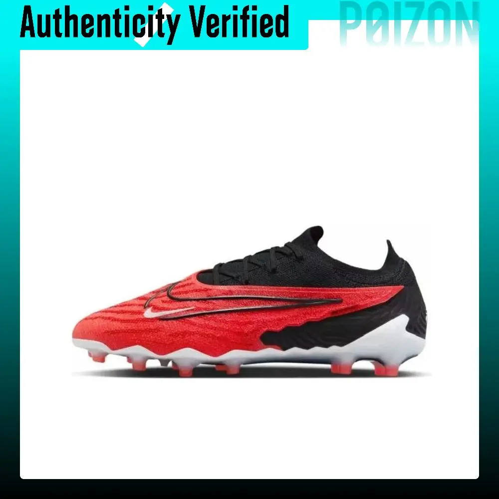 Nike Phantom GX Elite Comfortable AG Artificial Ground Artificial Turf Fabric Soccer Shoes Men's Black Red DD9441-600
