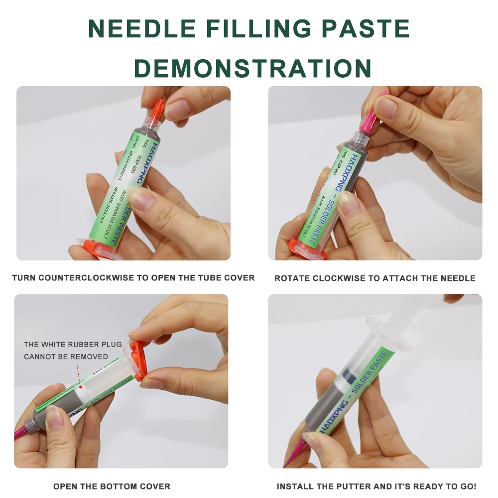 Lötpaste In Spritze – Niedertemperatur 138 °C Für BGA SMT LED Reparaturen