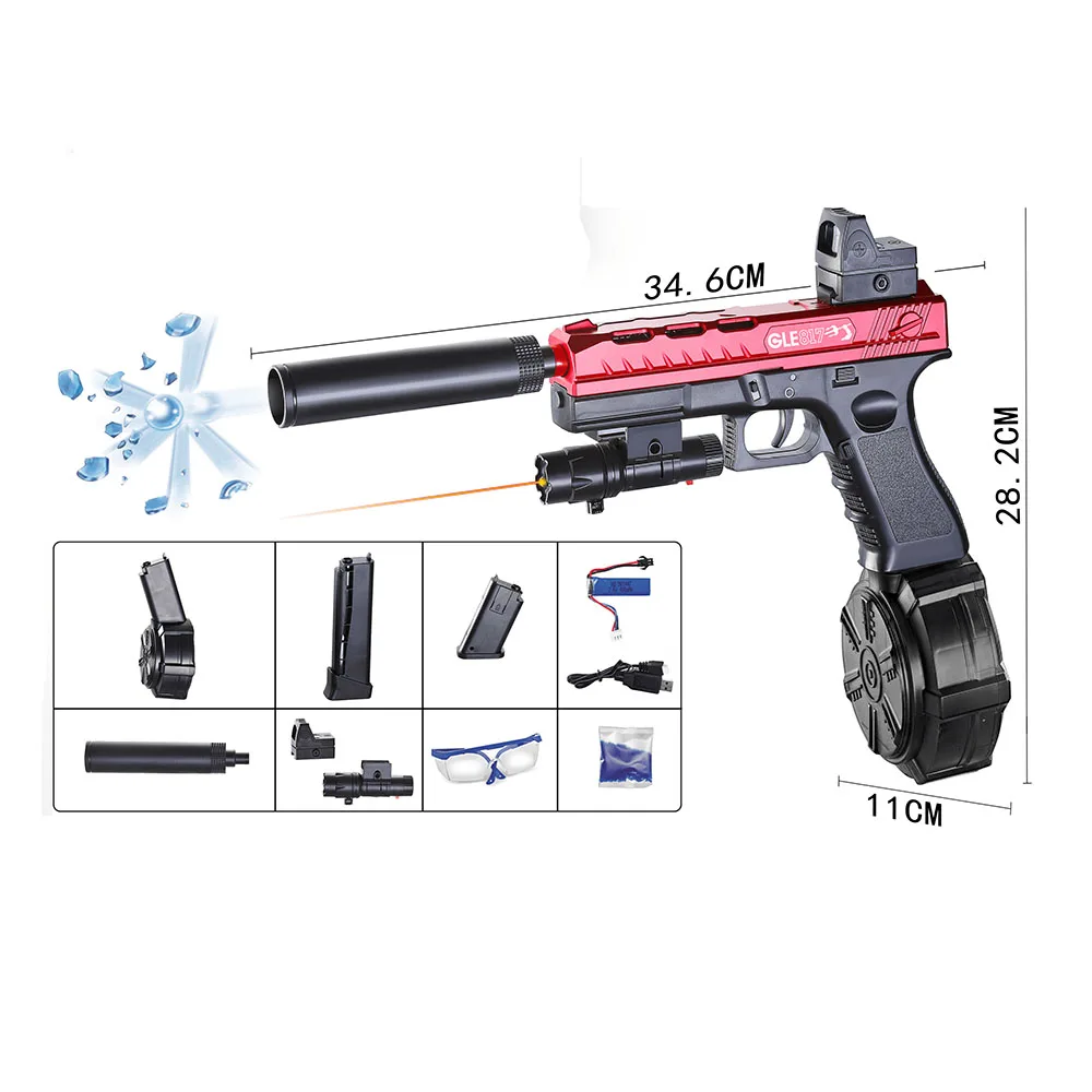 Electric gel ball blaster toy gun for birthday outdoor shooting game