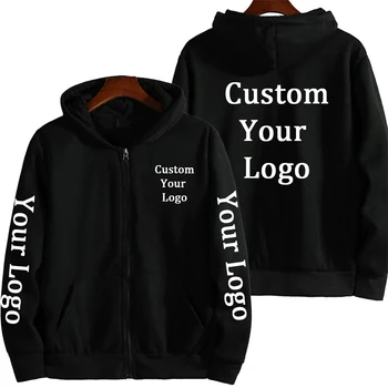 New Custom Zipper Hoodies Your Own Logo Men Women Fashion Long Sleeve Sweatshirt Hot Sale Casual Autumn Winter Sportwear Clothes