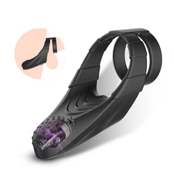 Cock Ring Vibrator Prostate Massager Penis Ring Male Delay Ejaculation Trainer Clitoris Stimulator Adult Sex Toy for Couples 18+