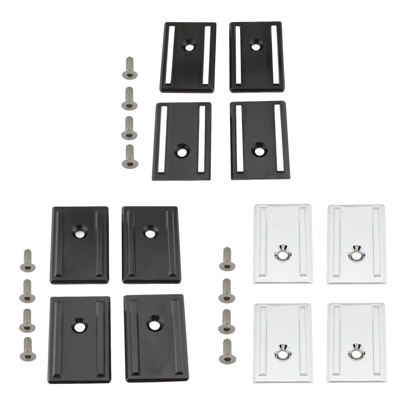 

4 Pieces Engine Decorative Covers Sturdy with Screws Easily Install Replace Parts Motorcycle Accessories for V-max1200