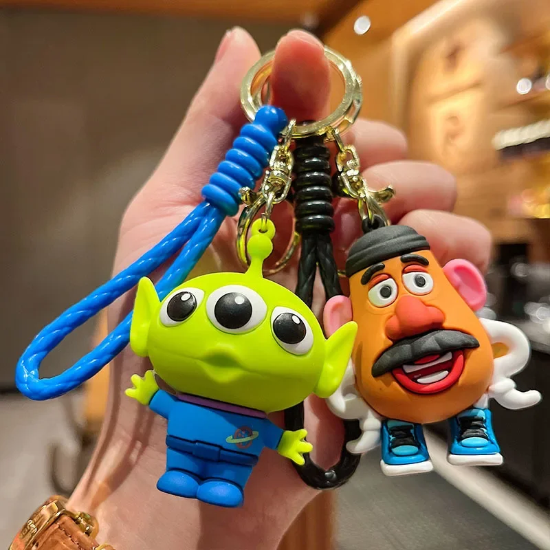 Cute Toy Story Lightyear Keychain Car Bag Pendants Decoration for Women Men Child Students Schoolbag Keyring