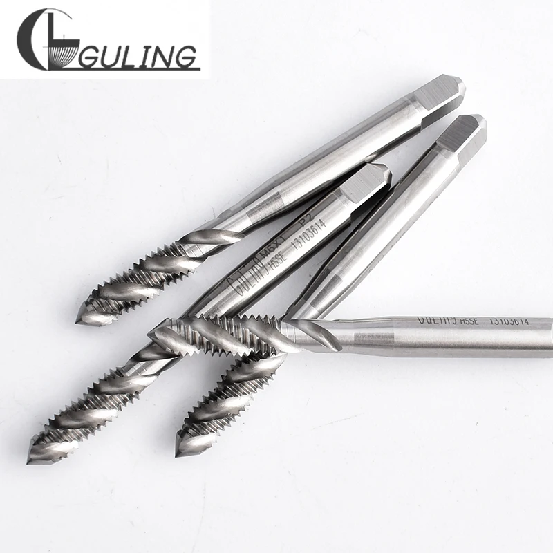 Guling HSSE-M35 JIS มาตรฐานเมตริกเกลียวร่องแตะ M12 M14 M18 M20 X0.5 X0.75 X1เครื่องสกรูปรับเกลียว