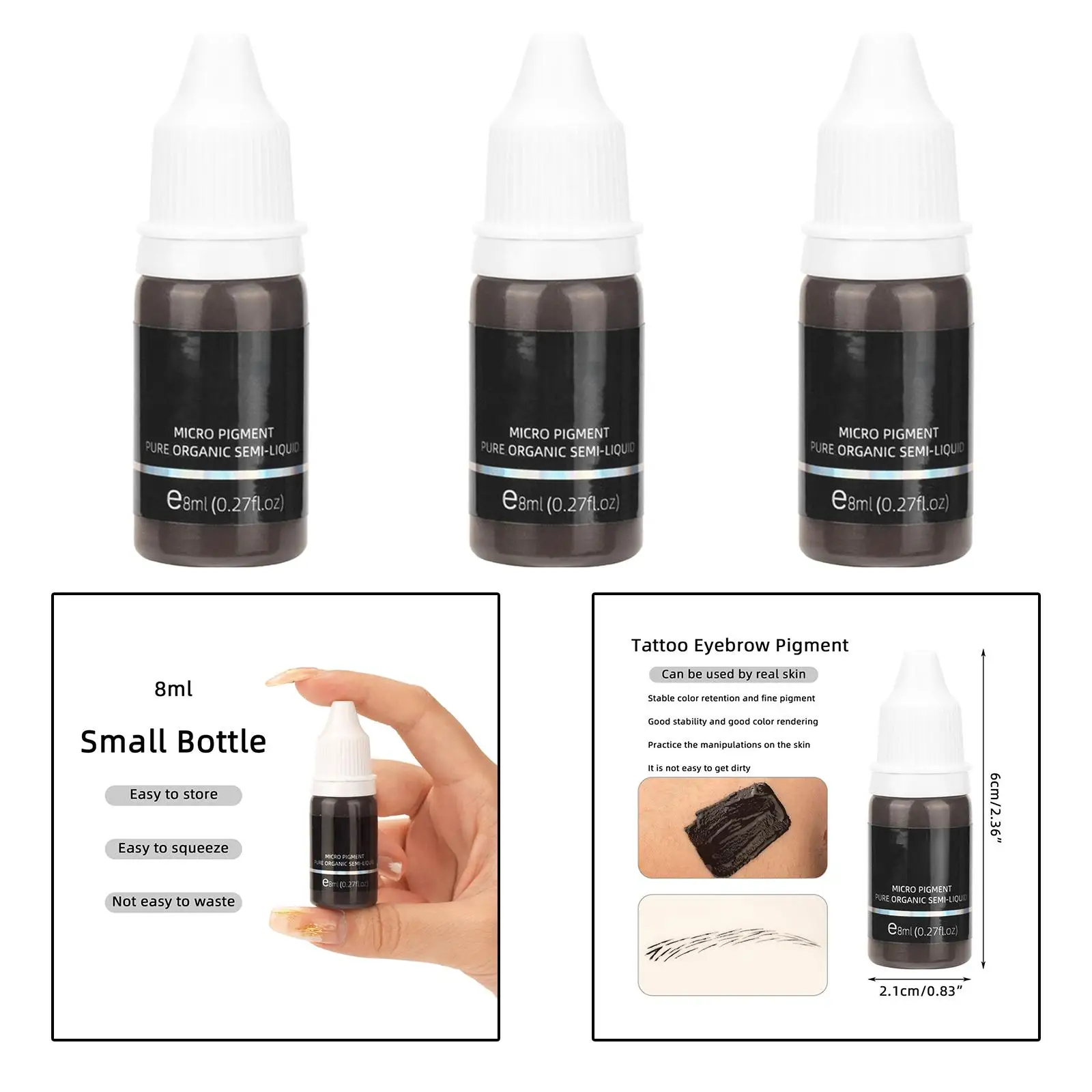 Pigmento colorante più veloce per ricamo con inchiostro pigmentato per tatuaggi da 8 ml per fornitura di sopracciglia