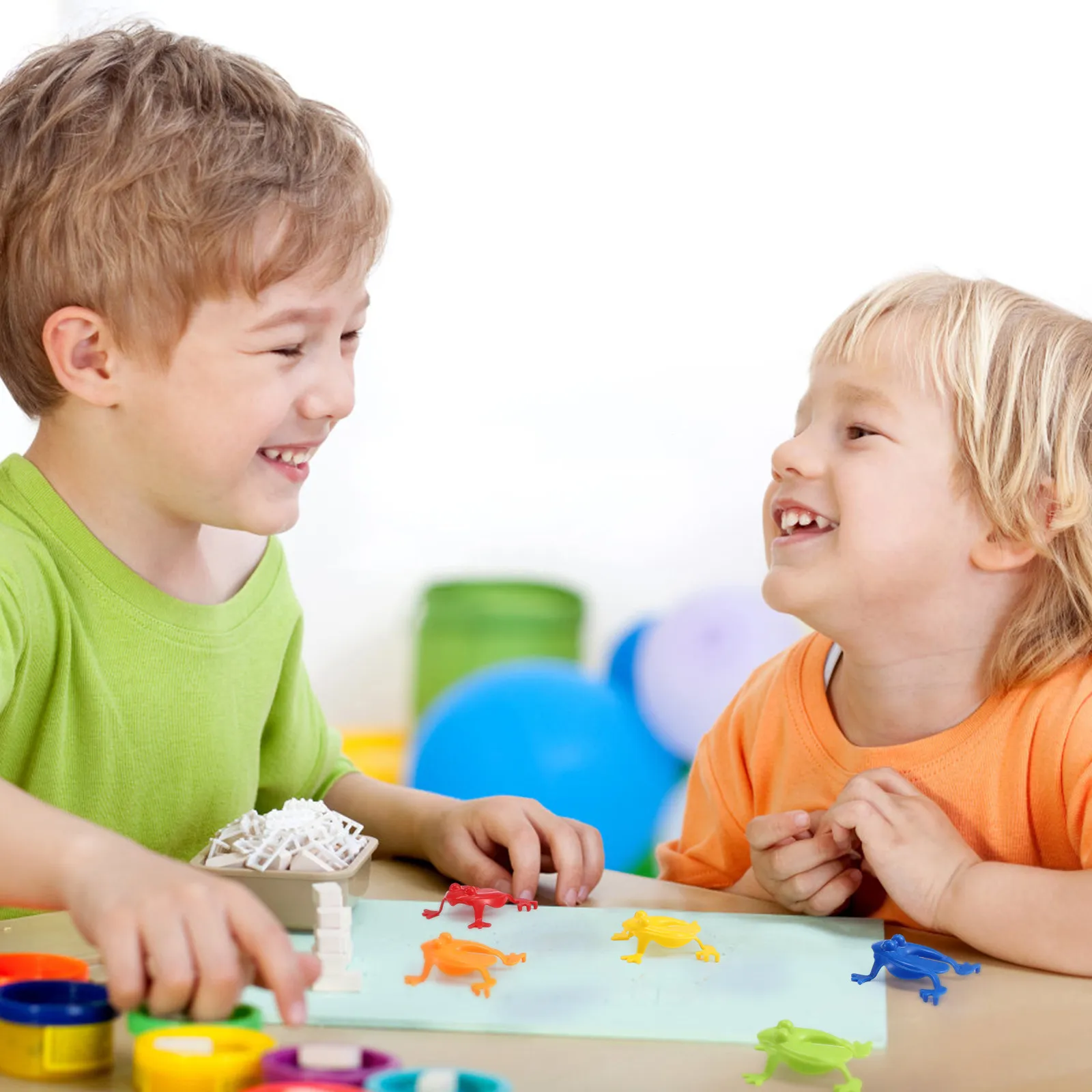 

24Pcs Finger Press Jumping Bouncing Frogs Set Kids Party Prizes Educational Play Bouncing Frogs Jumping Toys Pressing Toys