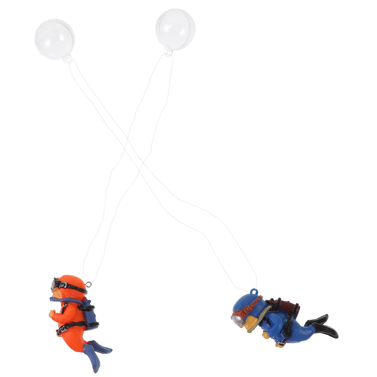 

2Pcs Floating Diver Models Aquarium Ornament Decorative Miniature Diver Ornament for Fish Tank Landscape Fish Tank Decor