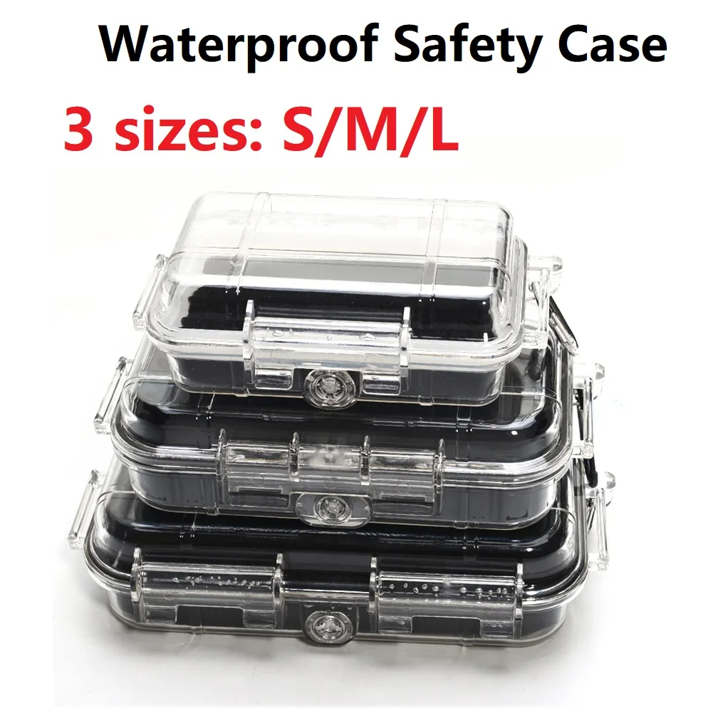 Custodia di sicurezza impermeabile strumenti di stoccaggio antiurto per esterni 170/240/300g 1pc scatola di plastica ABS attrezzatura antipolvere a secco