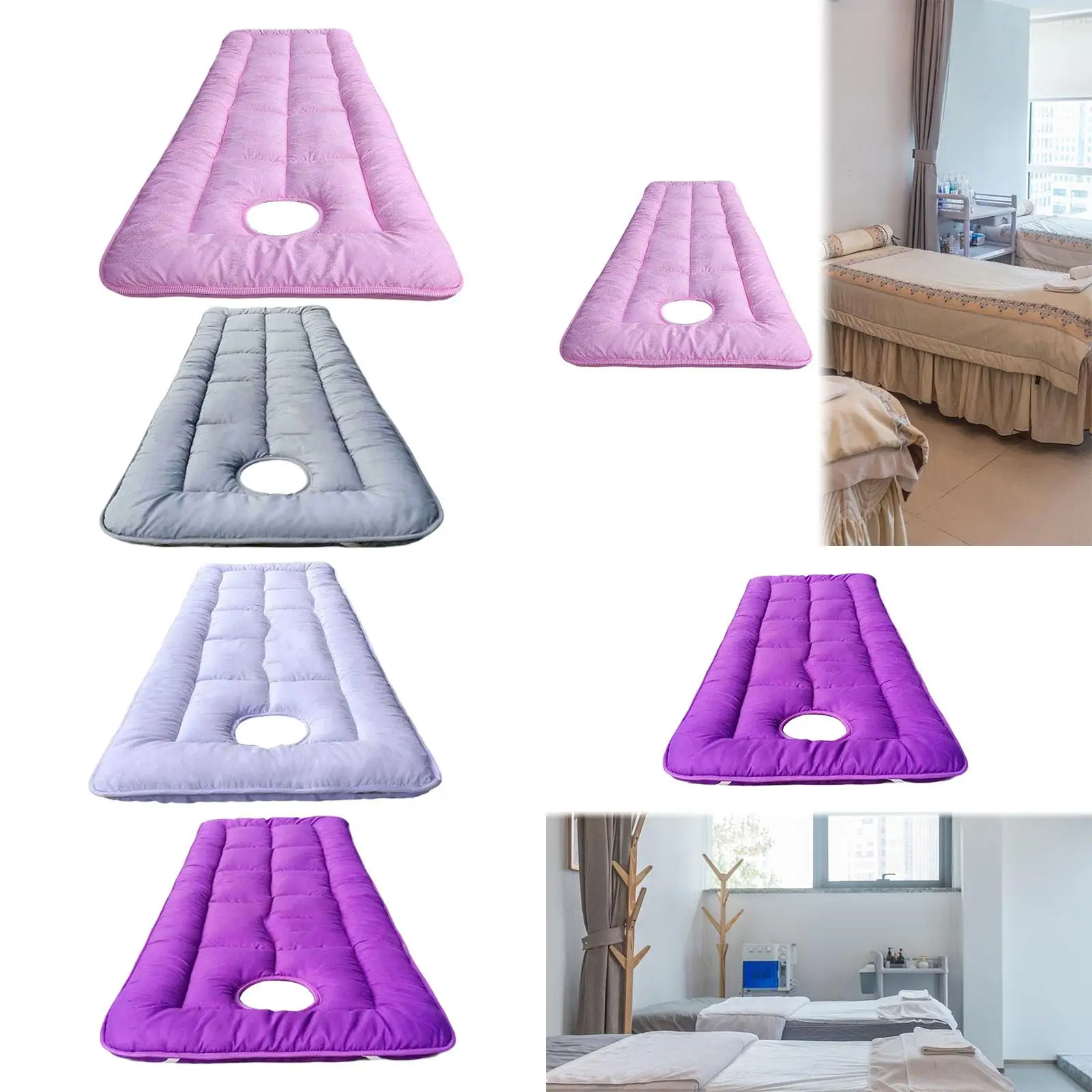 SPA Massage Table Pad with Face Hole Practical Fashion Bed Mat for Massage Tables Beauty Room Hotels Guesthouses Massage Parlors