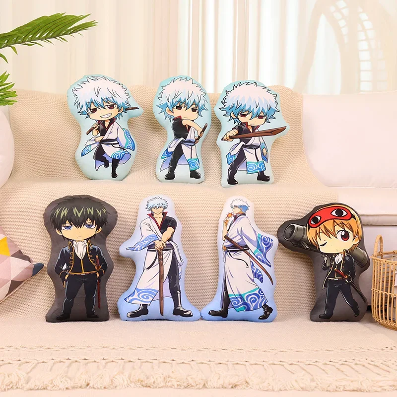 Animation Derivatives Pillow Plush Toy Doll Sakata Gintoki Kagura Shimura Shinpachi Sadaharu Comfortable Brithday Present Kid